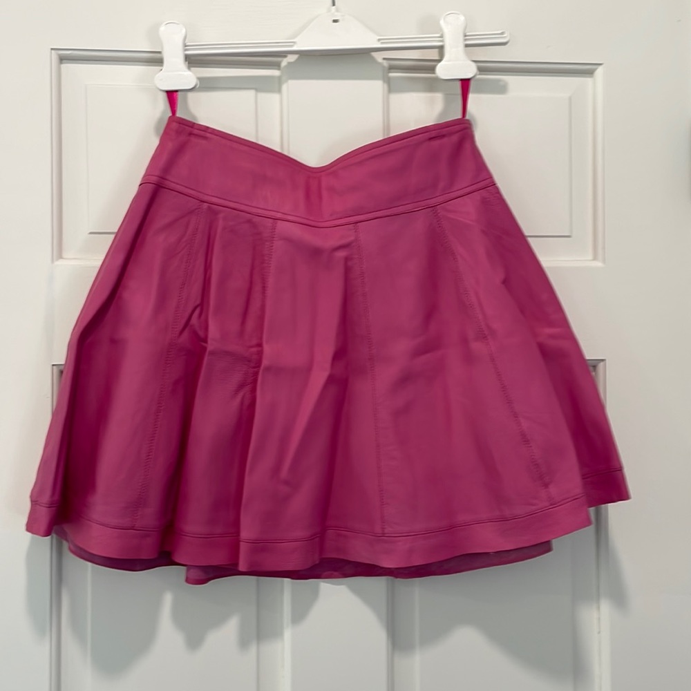 Cusp by Neiman Marcus Leather Skirt